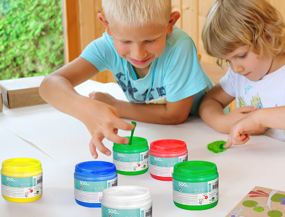PINTURA A DEDOS LIDERPAPEL FRASCO DE 500 ML AMARELO