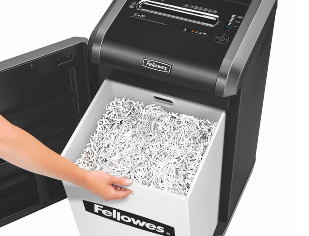 DESTRUIDORA DE DOCUMENTOS FELLOWES 325CI CAPACIDADE DE CORTE 24 F EM PARTICULAS DESTROI AGRAFES CLIPS CARTOES E CD 83 L