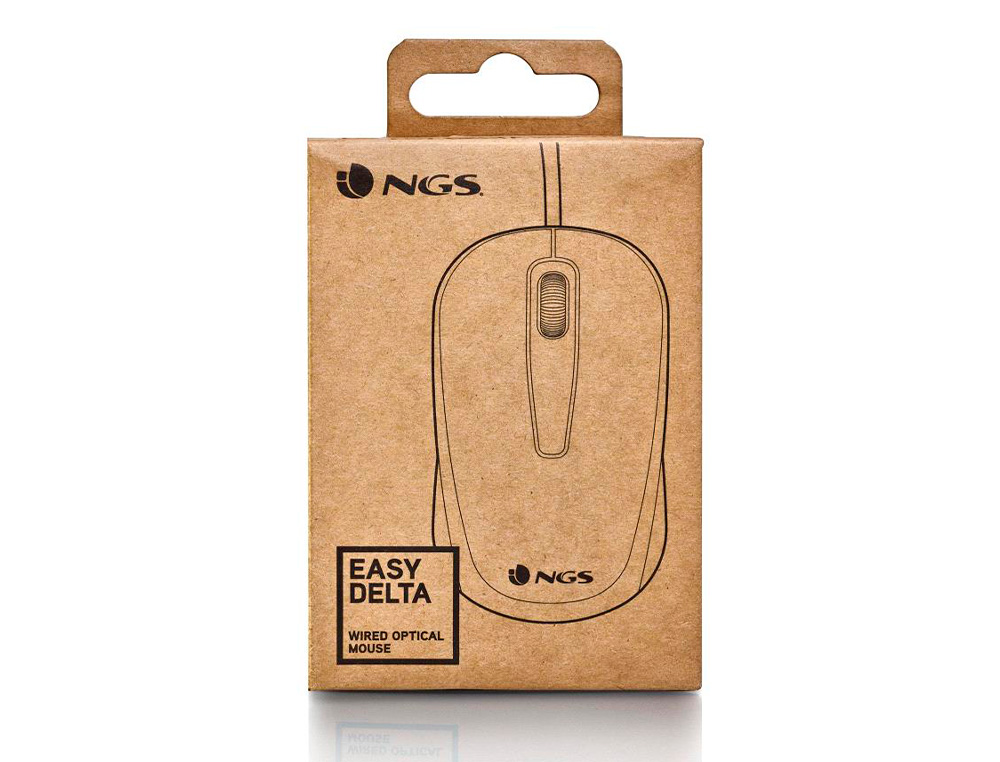 RATO NGS EASY DELTA OTICO COM CABO 1200 DPI RECETOR USB 2 BOTOES AMBIDESTROS COR PRETO