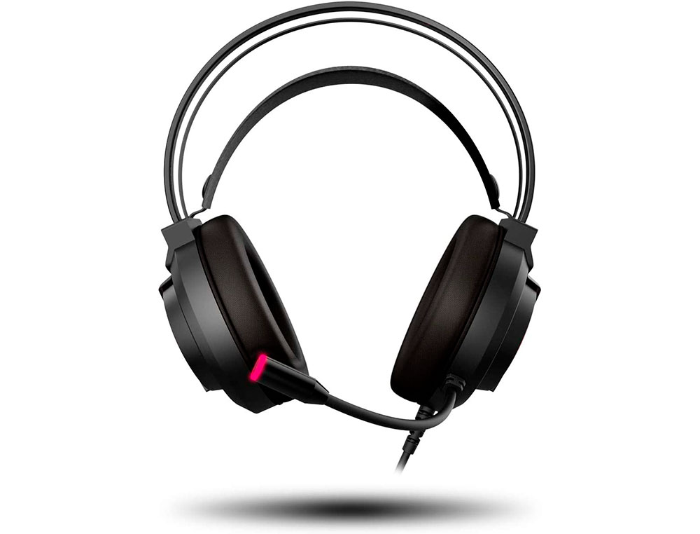AURICULAR KROM KAPPA GAMING STEREO COM MICROFONE FLEXIVEL ILUMINACAO LED RGB ARCO-IRIS COMPRIMENTO CABO 210 CM