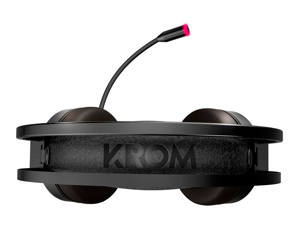 AURICULAR KROM KAPPA GAMING STEREO COM MICROFONE FLEXIVEL ILUMINACAO LED RGB ARCO-IRIS COMPRIMENTO CABO 210 CM