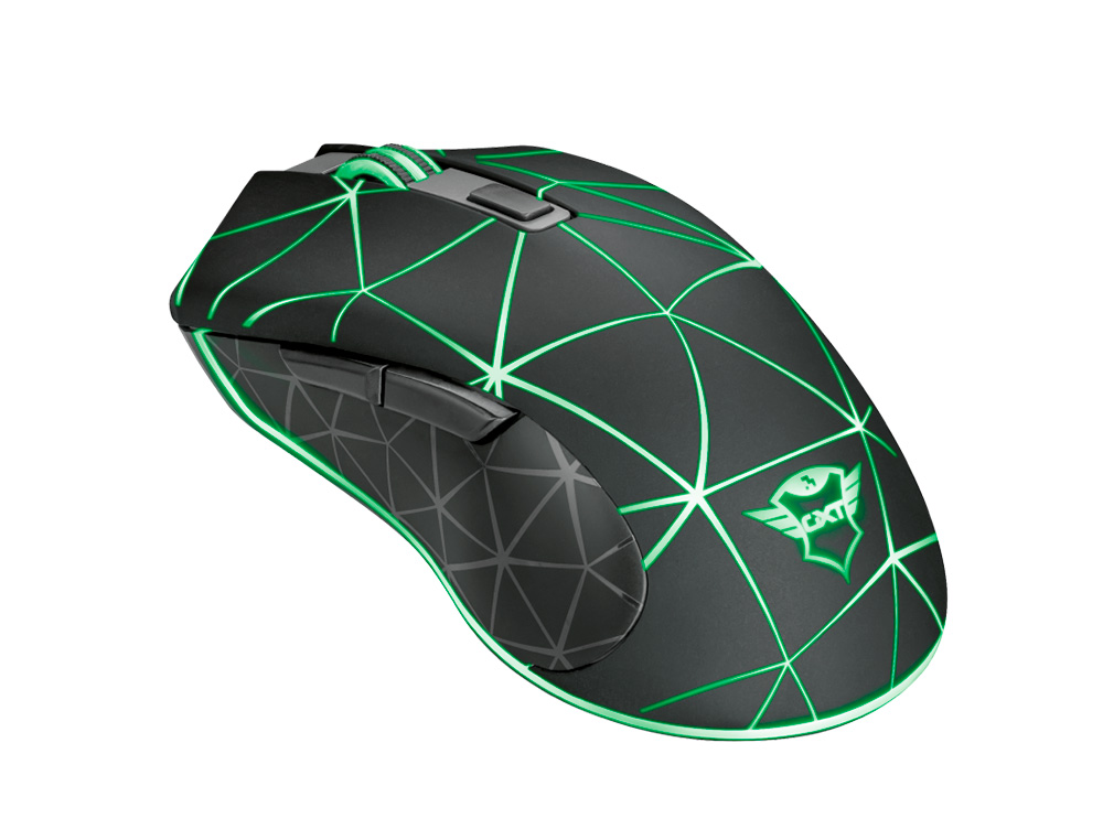 RATO TRUST GXT133 LOCX GAMING OTICO LUZES LED 800-4000 PPP 6 BOTOES USB 2.0 CABO 1,80 M COR PRETO
