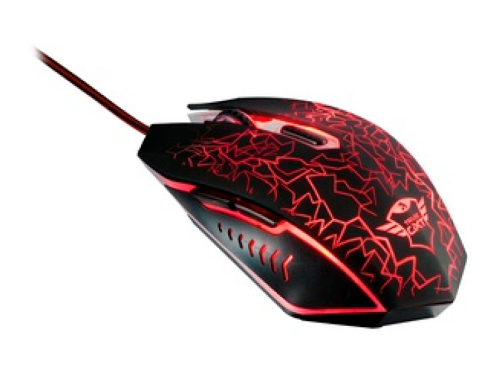 RATO TRUST GXT105X IZZA GAMING OTICO LUZES LED 800-4000 PPP 6 BOTOES USB 2.0 CABO 1,80 M COR PRETO