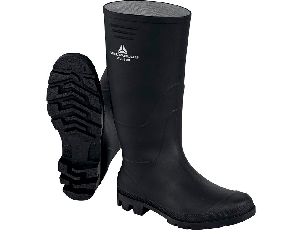BOTAS DELTAPLUS DE SEGURANCA STONE PVC PRETO SOLA DE PITOES TAMANHO 46