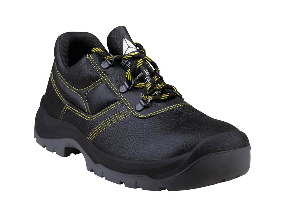 SAPATOS DE SEGURANCA DELTAPLUS EM COURO PIGMENTADO SOLA PU BI DENSIDADE COR PRETO TAMANHO 44