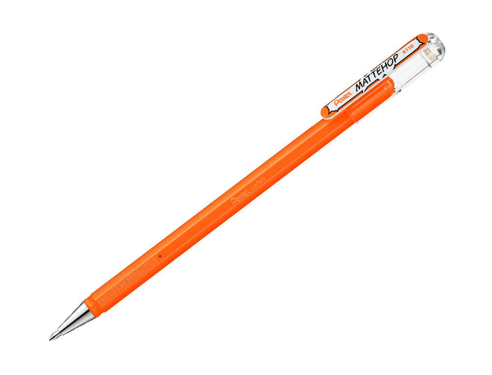 ROLLER GEL PENTEL K110 MATTEHOP COR LARANJA PONTA DE 1 MM
