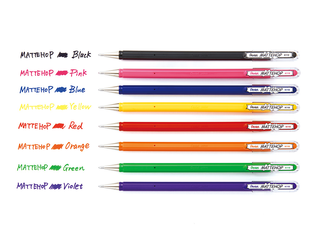 ROLLER GEL PENTEL K110 MATTEHOP COR LARANJA PONTA DE 1 MM