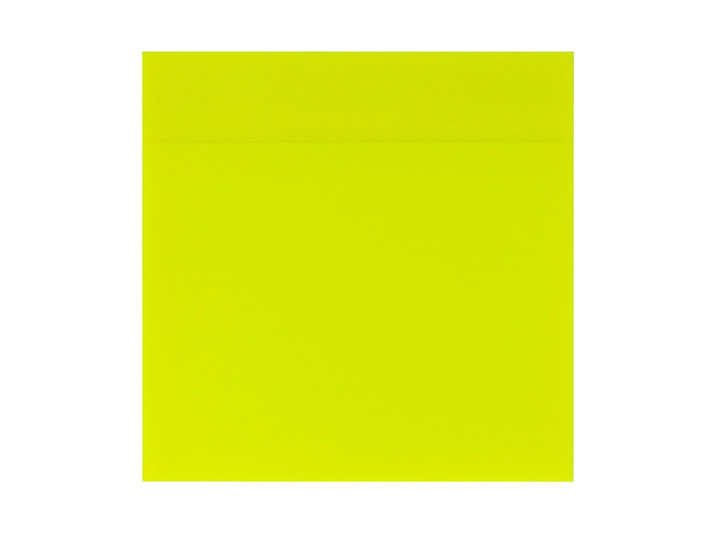 BLOCO DE NOTAS ADESIVAS Q-CONNECT REMOVIVEIS PLASTICO TRANSLUCIDO AMARELO NEON COM 50 FOLHAS 76X76 MM