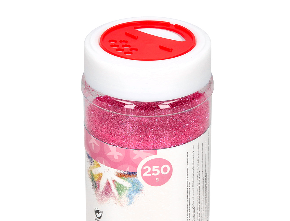 PURPURINA LIDERPAPEL FANTASIA COR ROSA PASTEL METALIZADO FRASCO DE 250 GR