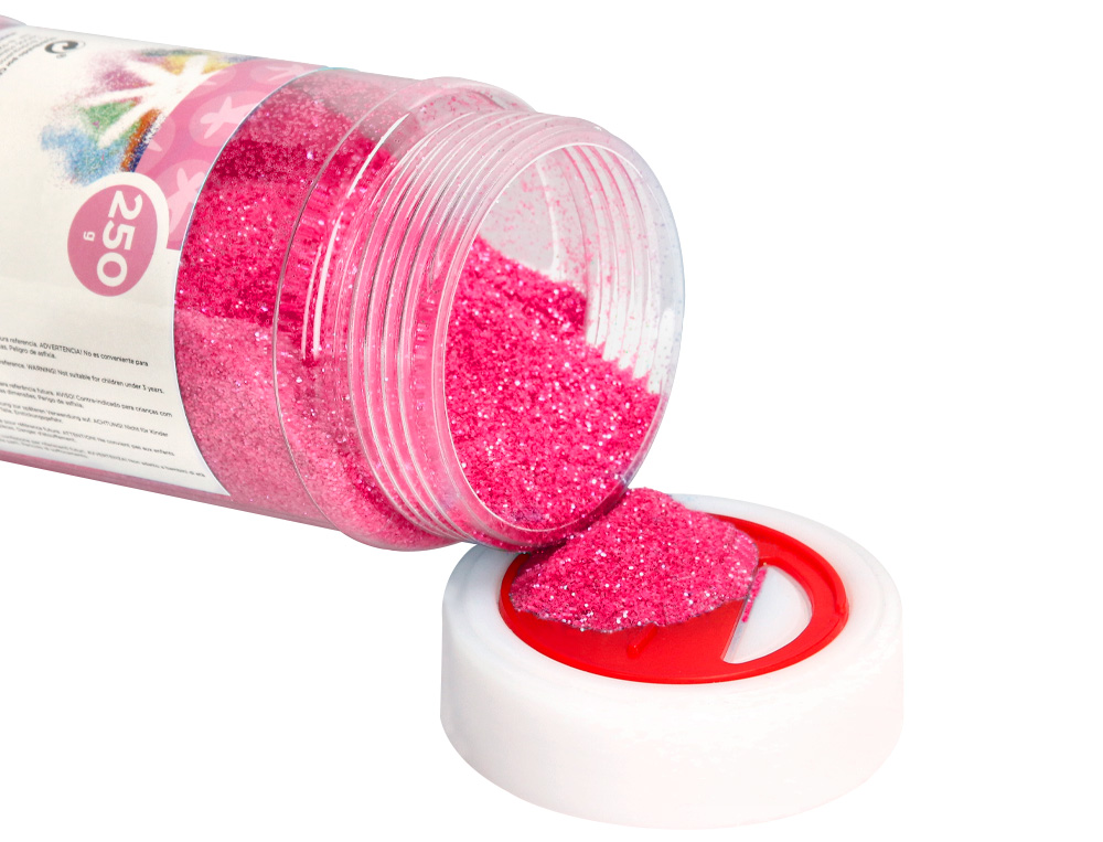 PURPURINA LIDERPAPEL FANTASIA COR ROSA PASTEL METALIZADO FRASCO DE 250 GR