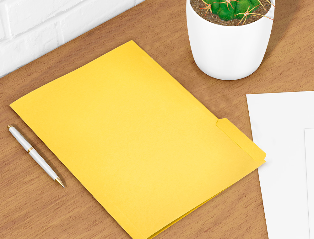 CLASSIFICADOR CARTOLINA LIDERPAPEL FOLIO PESTANA SUPERIOR 240G/M2 AMARELO