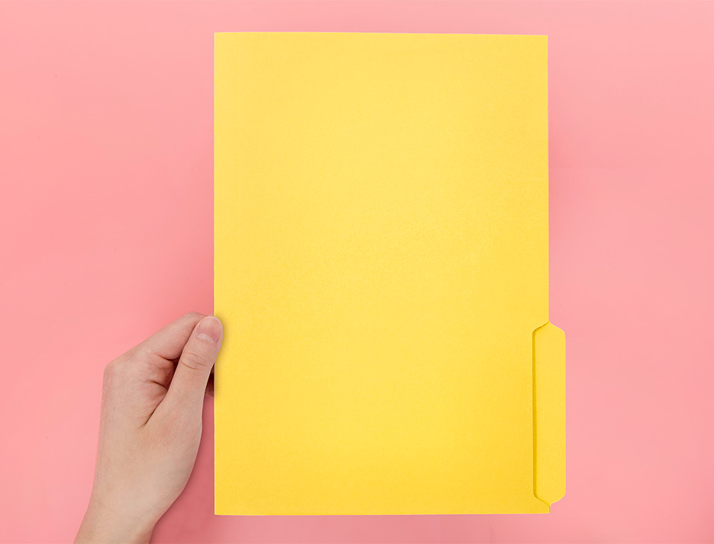 CLASSIFICADOR CARTOLINA LIDERPAPEL FOLIO PESTANA SUPERIOR 240G/M2 AMARELO