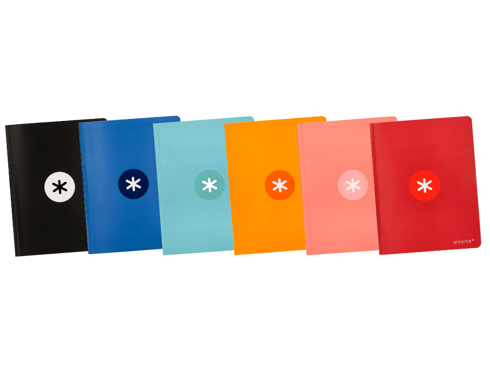 CADERNO COSIDO ANTARTIK A5+ PLUS 48 F 90 GR LISO SEM MARGEM 6 CORES SORTIDAS
