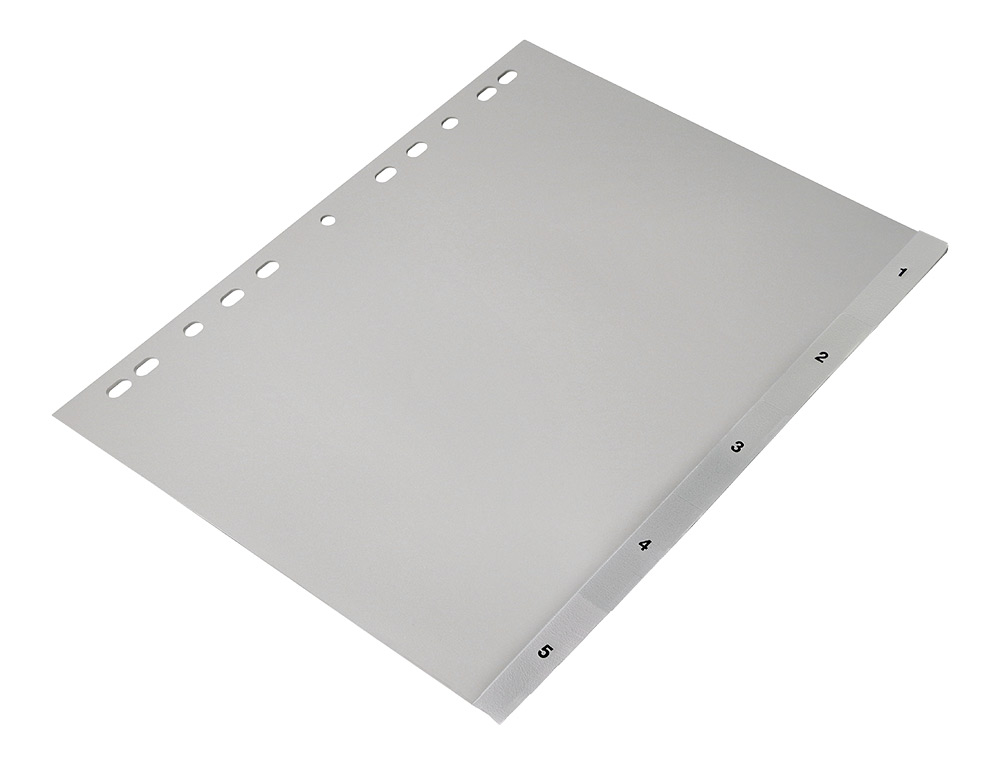SEPARADOR NUMERICO Q-CONNECT PLASTICO 1-5 CONJUNTO DE 5 SEPARADORES DIN A4 MULTIPERFURADOS