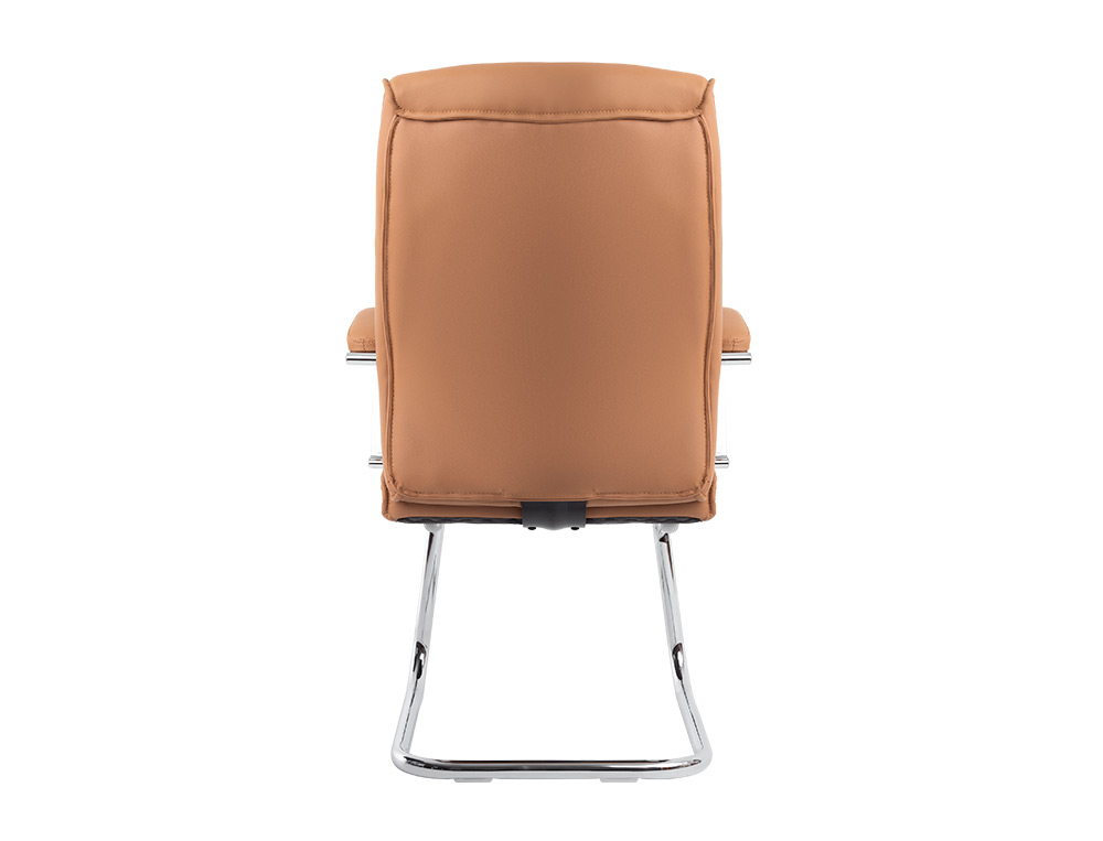 CADEIRA DE ESCRITORIO Q-CONNECT MODENA IMIT DE PELE BASE METAL ALT MAX 1050 MM LARG 630 MM PROF 650 COR CREME