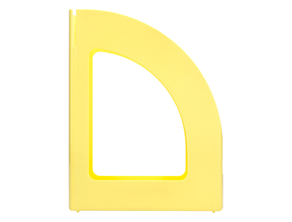 PORTA REVISTAS PLASTICO Q-CONNECT COR AMARELO PASTEL