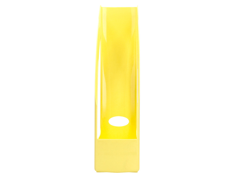 PORTA REVISTAS PLASTICO Q-CONNECT COR AMARELO PASTEL