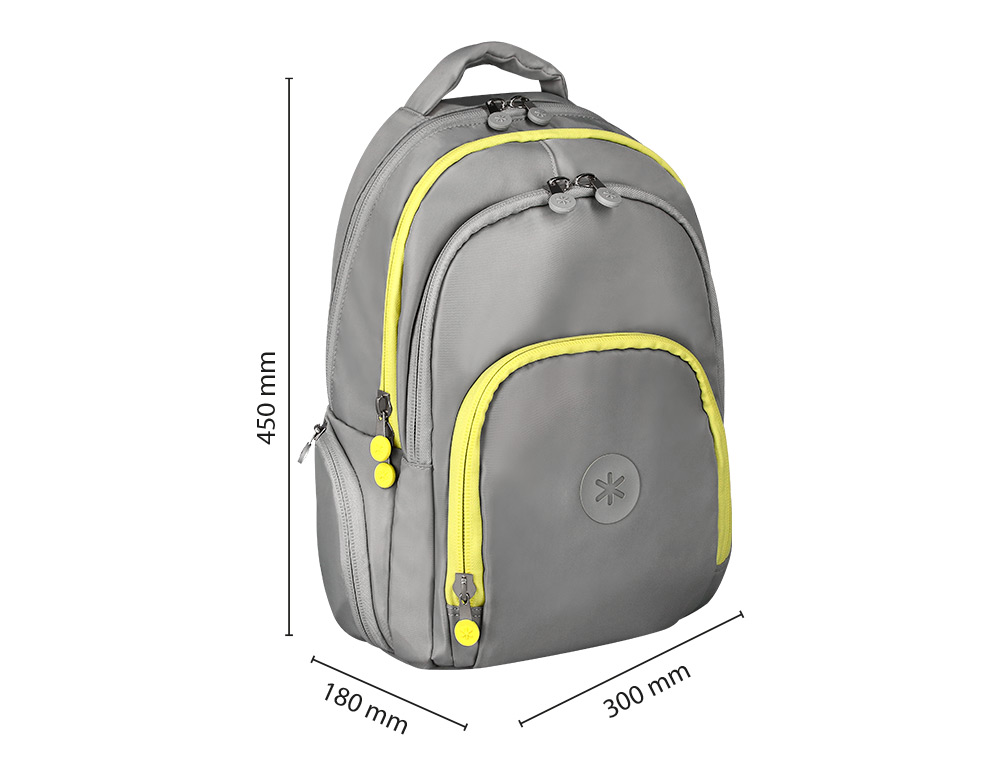 MOCHILA ANTARTIK MULTIBOLSO 19L COMPARTIMENTO PARA PORTATIL E TABLET COR CINZA 450X160X300 MM
