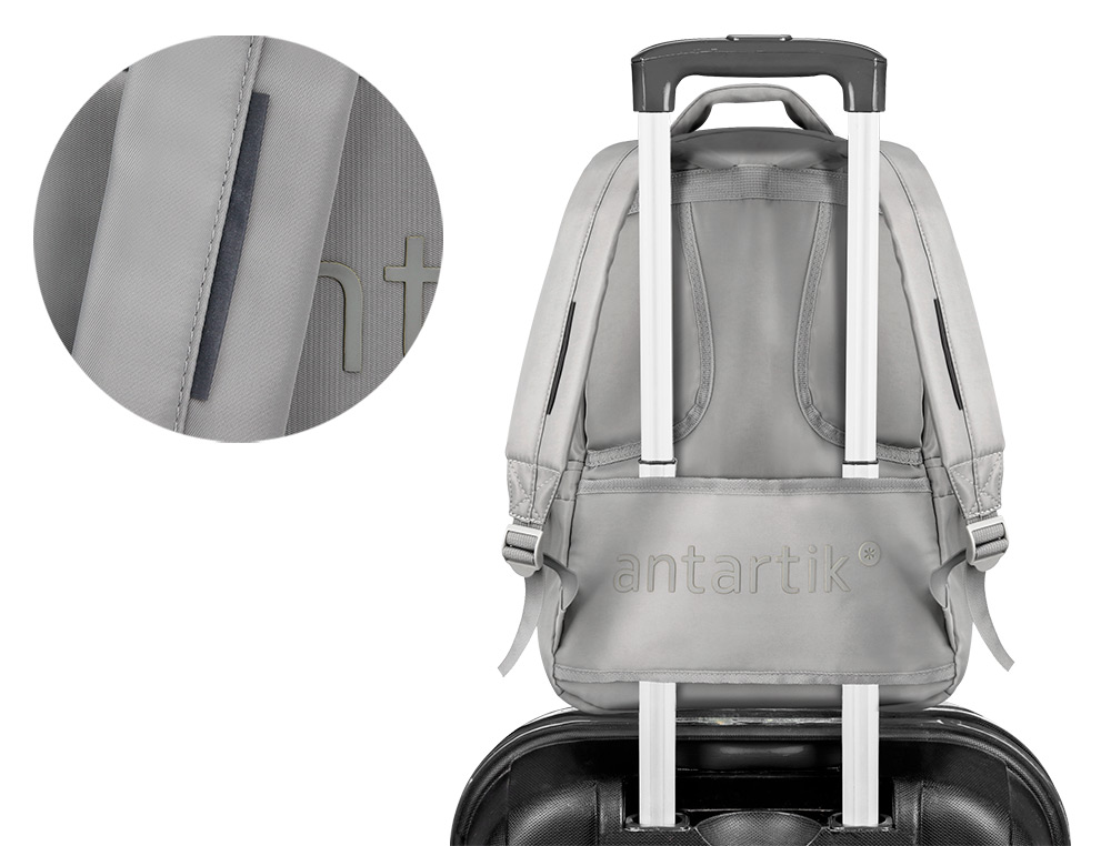 MOCHILA ANTARTIK MULTIBOLSO 19L COMPARTIMENTO PARA PORTATIL E TABLET COR CINZA 450X160X300 MM