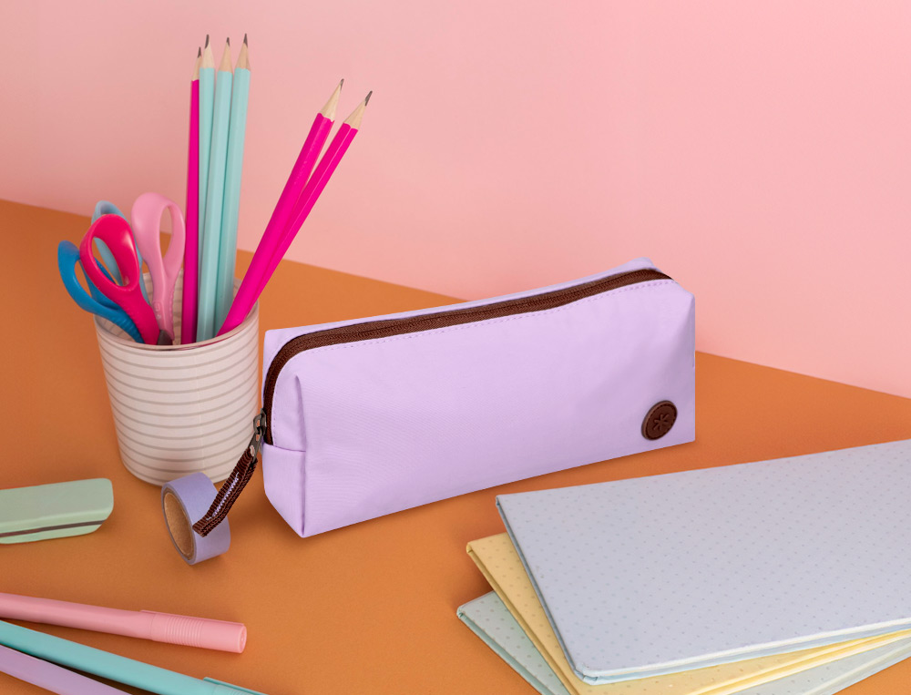ESTOJO ESCOLAR ANTARTIK 1 COMPARTIMENTO COMPLEMENTO DA MOCHILA TEENS COR ROXO 80X55X210 MM