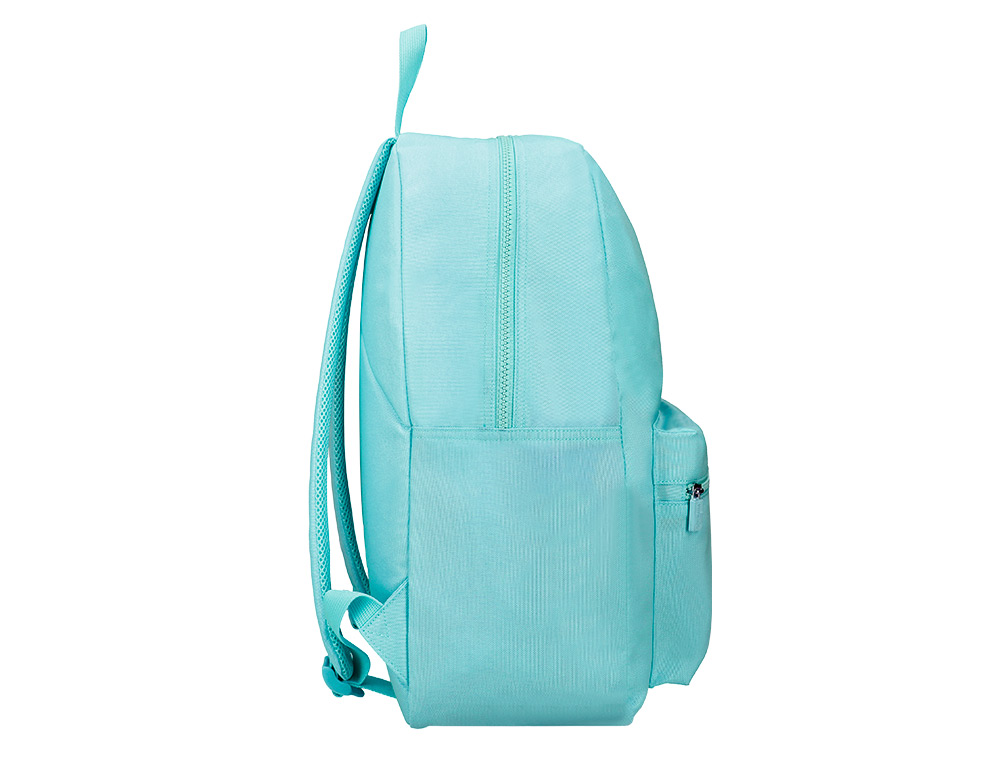 MOCHILA ESCOLAR LIDERPAPEL BOLSO LATERAL ELASTICO COR AZUL CELESTE 400X125X300 MM