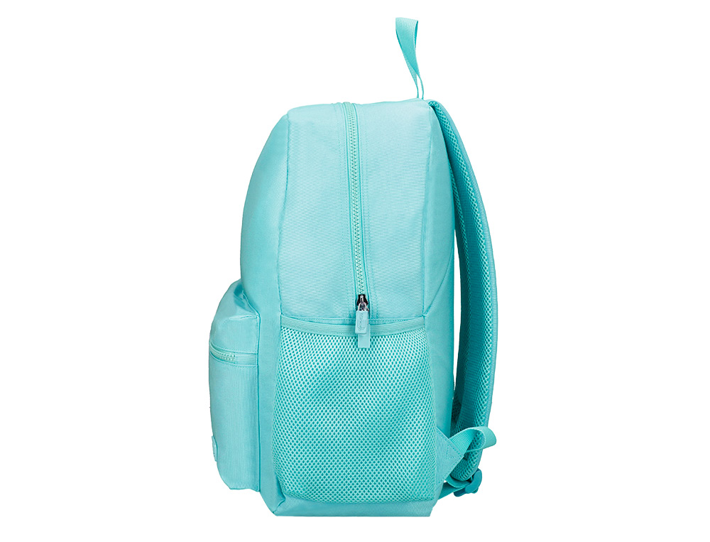 MOCHILA ESCOLAR LIDERPAPEL BOLSO LATERAL ELASTICO COR AZUL CELESTE 400X125X300 MM