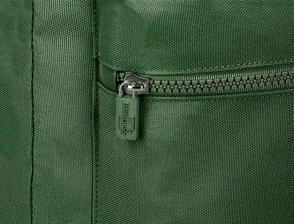 MOCHILA ESCOLAR LIDERPAPEL BOLSO LATERAL ELASTICO COR VERDE MILITAR 400X125X300 MM