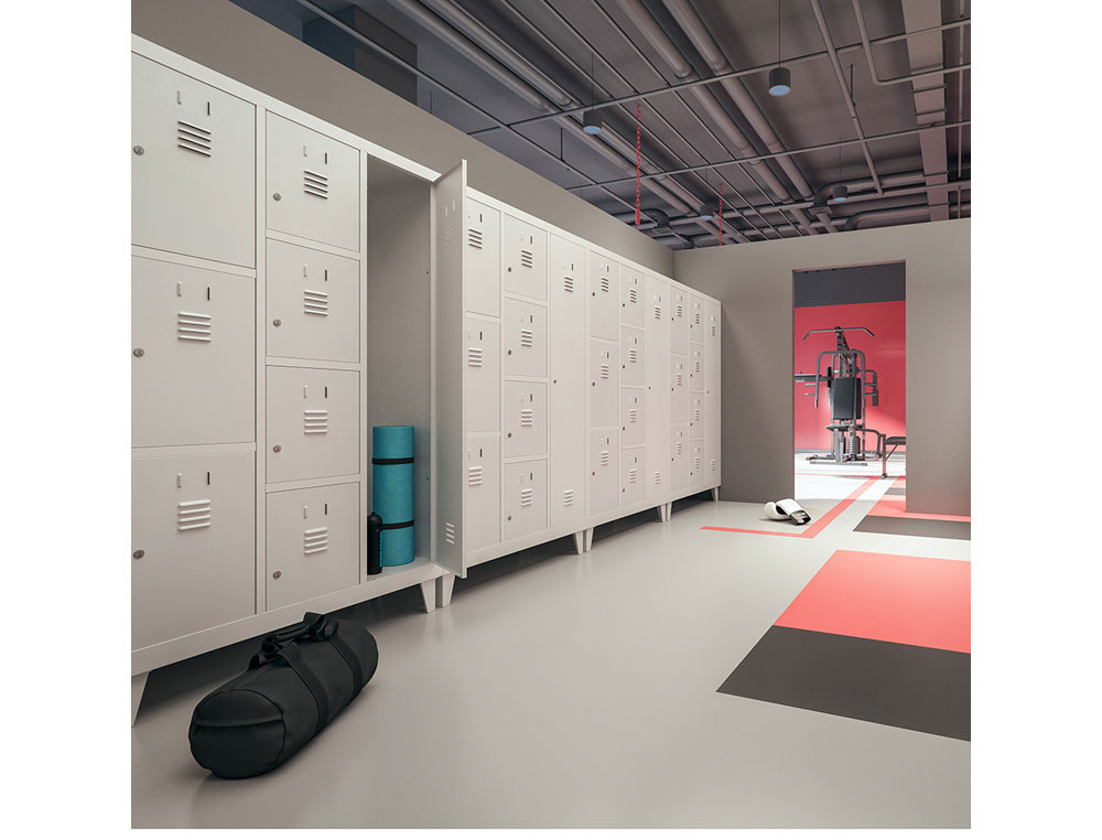 ARMARIO METALICO ROCADA 400 1 MODULO X 2 PORTAS CINZA 430X500X1800 MM