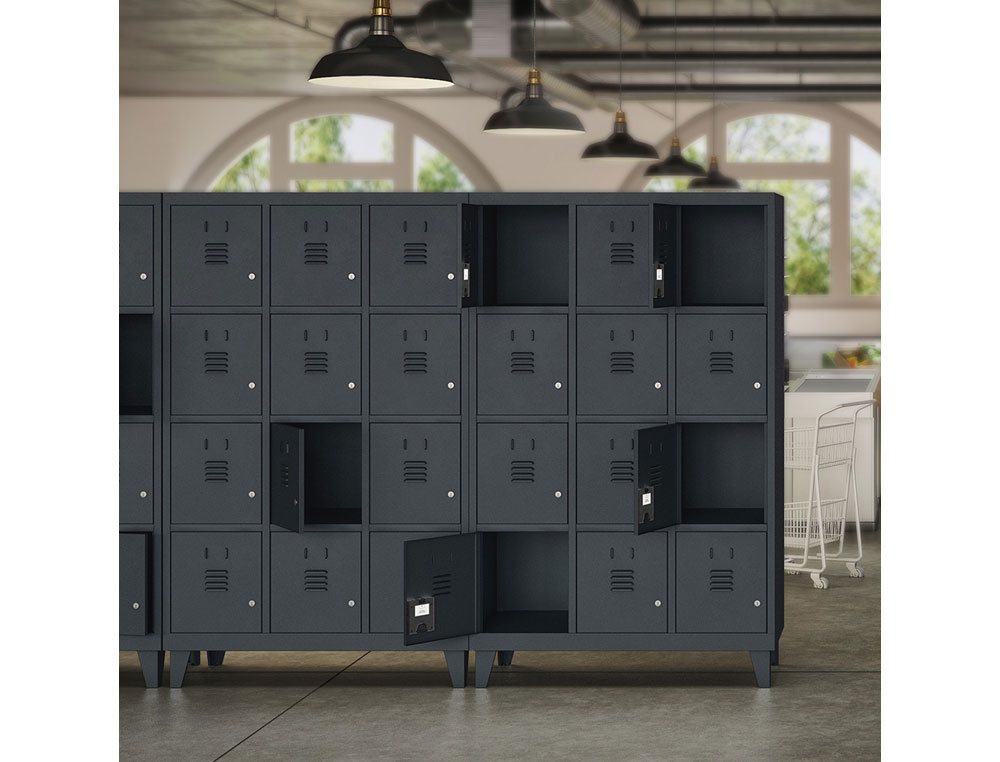 ARMARIO METALICO ROCADA 400 1 MODULO X 2 PORTAS CINZA 430X500X1800 MM