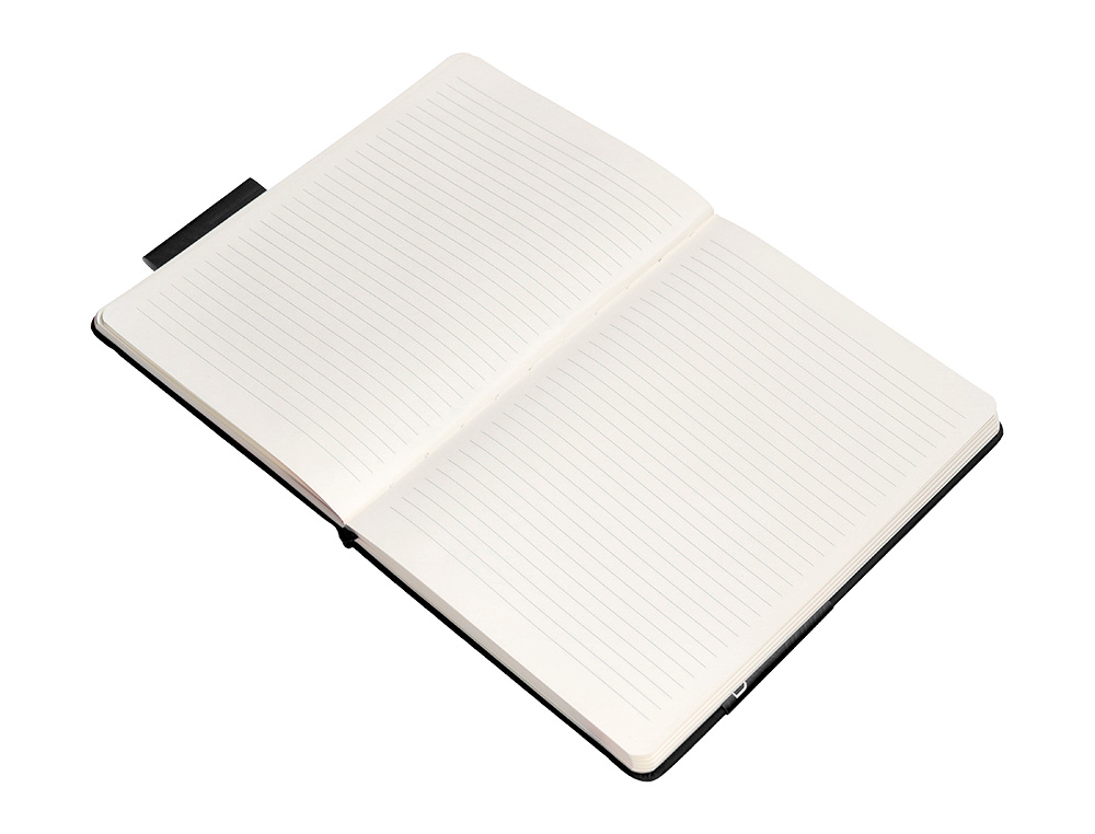 CADERNO COM ELASTICO ANTARTIK NOTES CAPA DURA A4 PAUTADO PRETO 100 FOLHAS 80 GR FSC