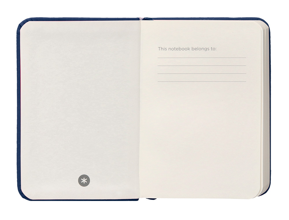 CADERNO COM ELASTICO ANTARTIK NOTES CAPA DURA A7 LISO AZUL MARINHO 80 FOLHAS 80 GR FSC