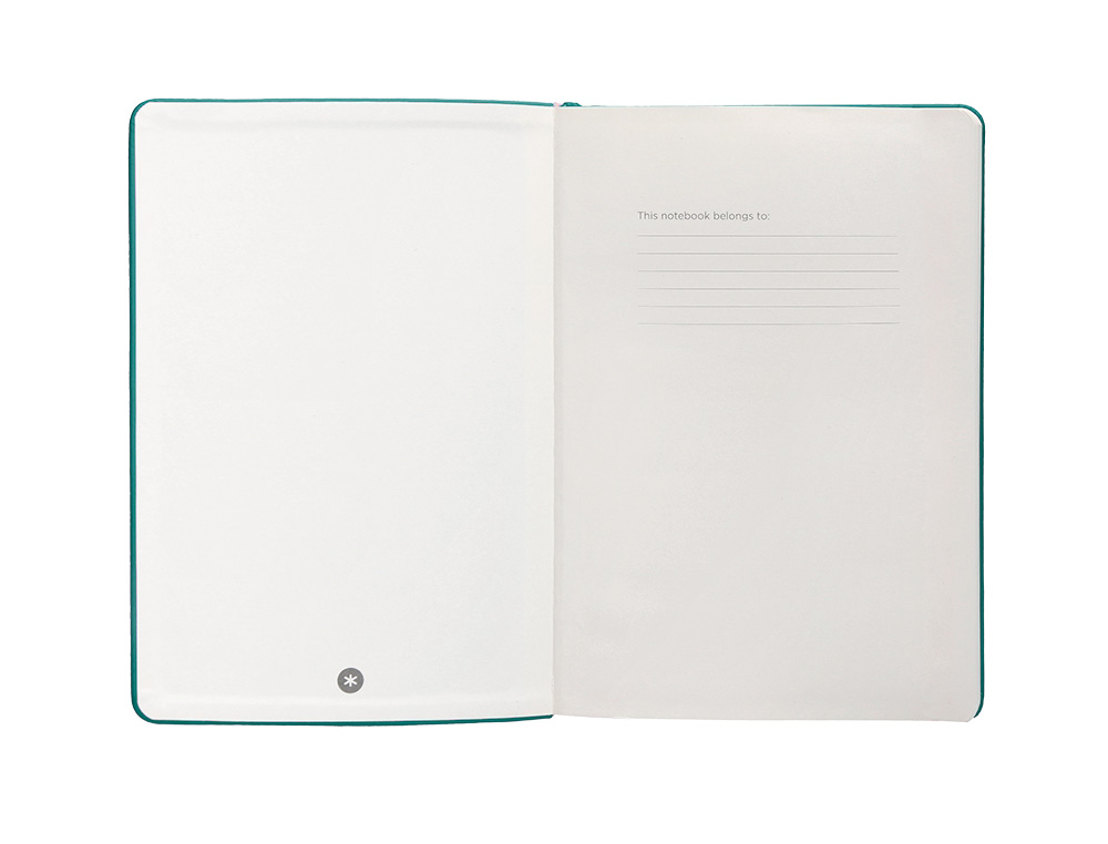 CADERNO COM ELASTICO ANTARTIK NOTES CAPA DURA A4 PONTILHADO VERDE AGUA-MARINHA 100 FOLHAS 80 GR FSC