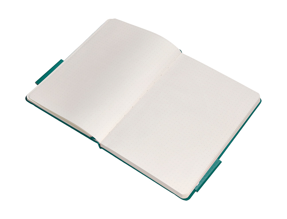 CADERNO COM ELASTICO ANTARTIK NOTES CAPA DURA A4 PONTILHADO VERDE AGUA-MARINHA 100 FOLHAS 80 GR FSC