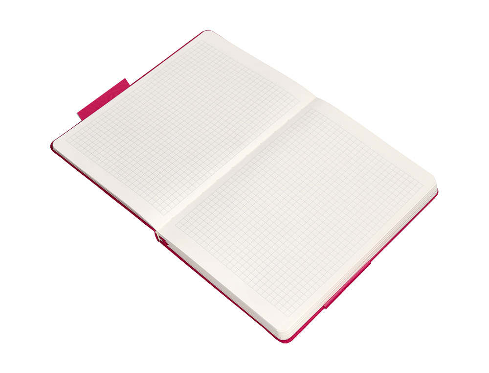 CADERNO COM ELASTICO ANTARTIK NOTES CAPA DURA A4 QUADRICULADO FUCSIA 100 FOLHAS 80 GR FSC