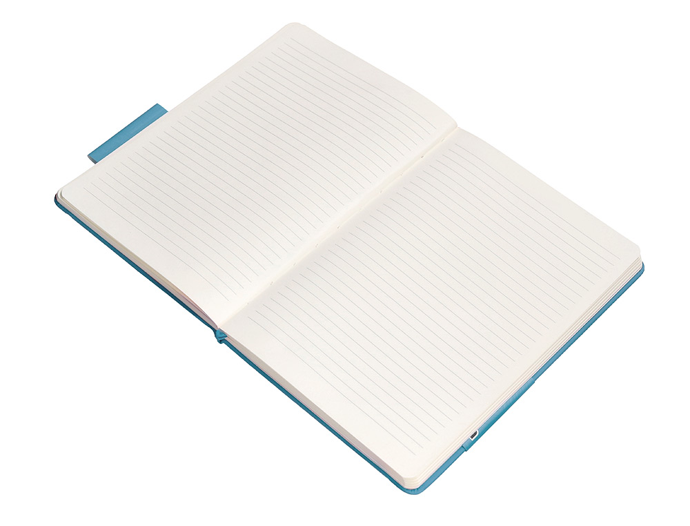 CADERNO COM ELASTICO ANTARTIK NOTES CAPA DURA A5 PAUTADO AZUL CLARO 100 FOLHAS 80 GR FSC