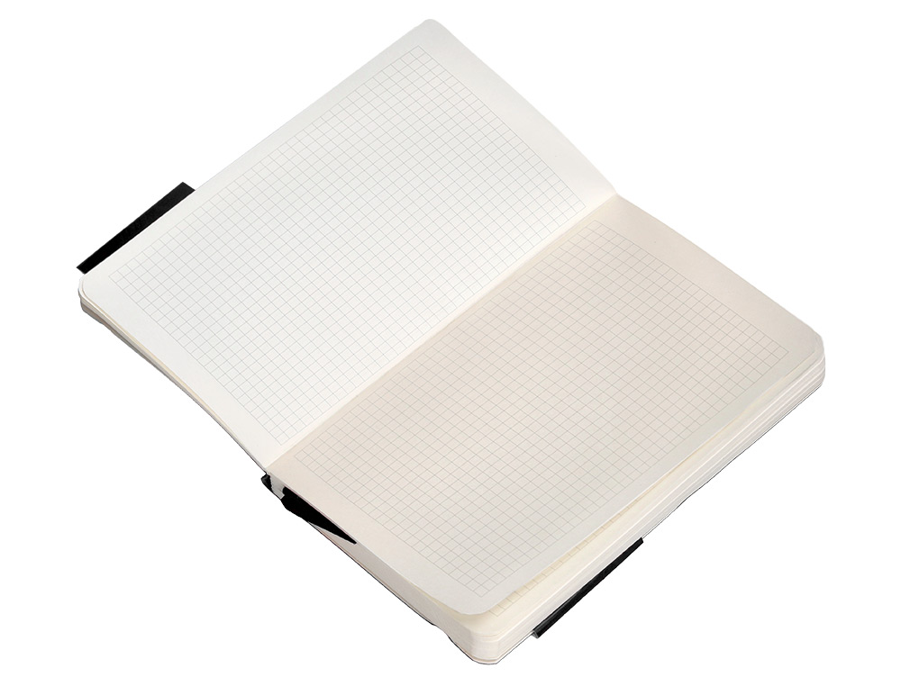 CADERNO COM ELASTICO ANTARTIK NOTES CAPA MOLE A6 QUADRICULADO PRETO 100 FOLHAS 80 GR FSC