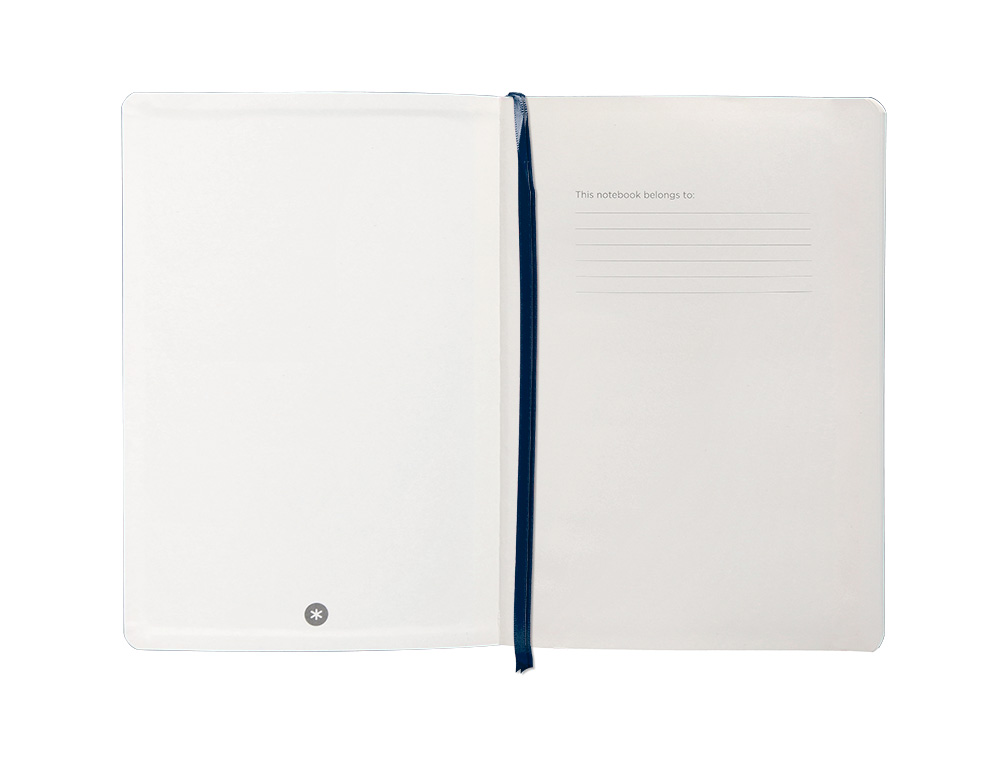 CADERNO COM ELASTICO ANTARTIK NOTES CAPA MOLE A5 QUADRICULADO AZUL MARINHO 80 FOLHAS 80 GR FSC