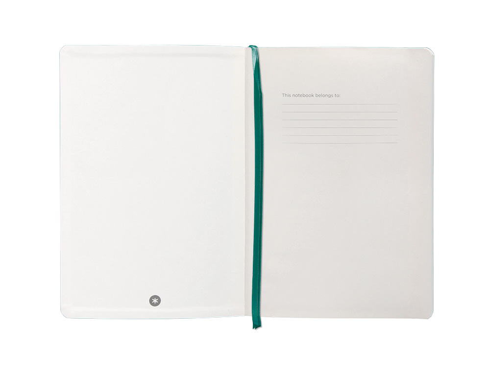 CADERNO COM ELASTICO ANTARTIK NOTES CAPA MOLE A5 PAUTADO VERDE AGUA-MARINHA 80 FOLHAS 80 GR FSC