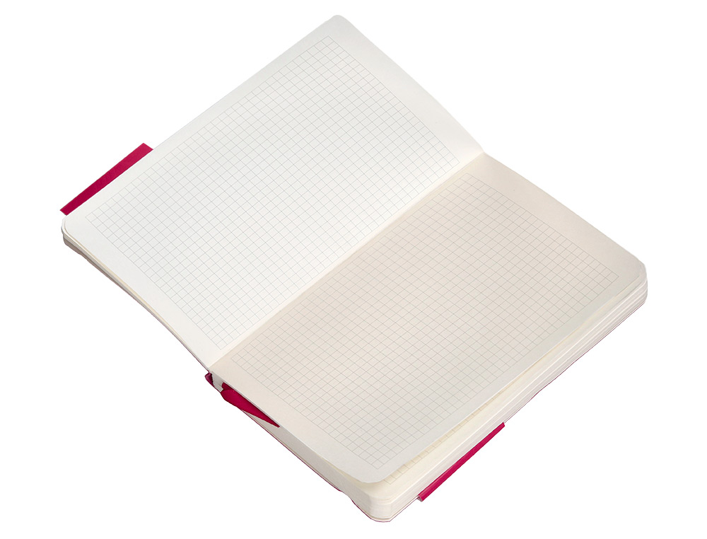 CADERNO COM ELASTICO ANTARTIK NOTES CAPA MOLE A6 QUADRICULADO FUCSIA 100 FOLHAS 80 GR FSC