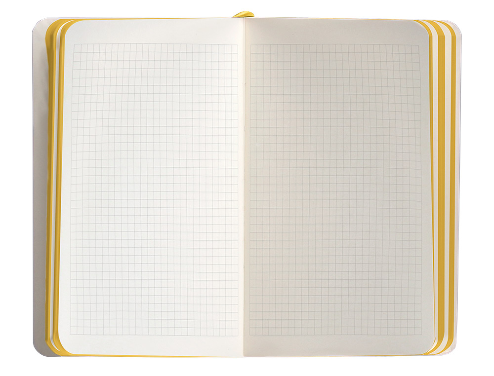 CADERNO COM ELASTICO ANTARTIK NOTES CAPA MOLE A6 QUADRICULADO ROXO E AMARELO 100 FOLHAS 80 GR FSC