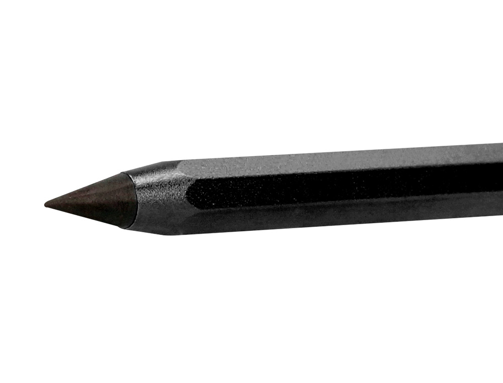 LAPIS DE GRAFITE LIDERPAPEL INFINITO COM BORRACHA ALUMINIO HEXAGONAL PRETO ULTRA RESISTENTE 1 PONTA DE RECARGA