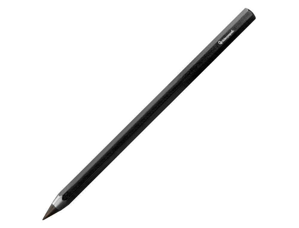 LAPIS DE GRAFITE LIDERPAPEL INFINITO COM BORRACHA ALUMINIO HEXAGONAL PRETO ULTRA RESISTENTE 1 PONTA DE RECARGA