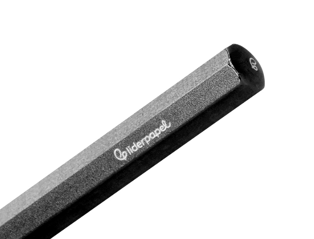 LAPIS DE GRAFITE LIDERPAPEL INFINITO COM BORRACHA ALUMINIO HEXAGONAL PRETO ULTRA RESISTENTE 1 PONTA DE RECARGA