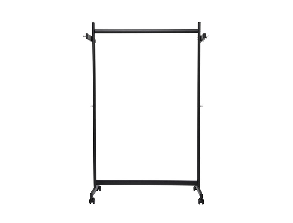 CABIDE ROCADA MAULSAMBA 10 SUPORTES CAVALETE COM RODAS COR PRETO 116X508X1725 MM