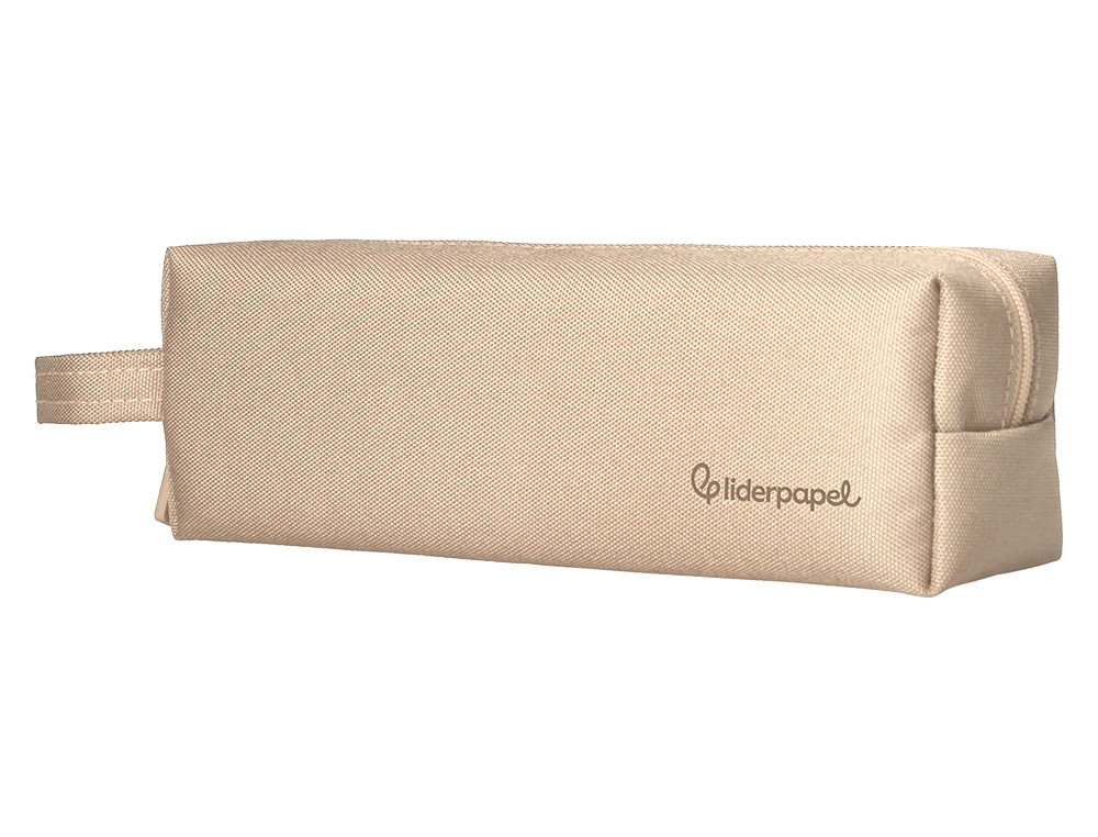 ESTOJO ESCOLAR LIDERPAPEL CLASSIC RETANGULAR COM ASA 210X70 MM CREME