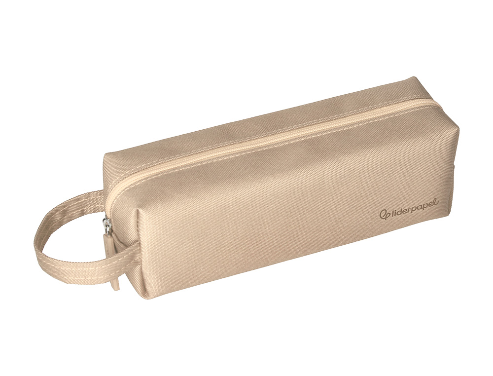 ESTOJO ESCOLAR LIDERPAPEL CLASSIC RETANGULAR COM ASA 210X70 MM CREME
