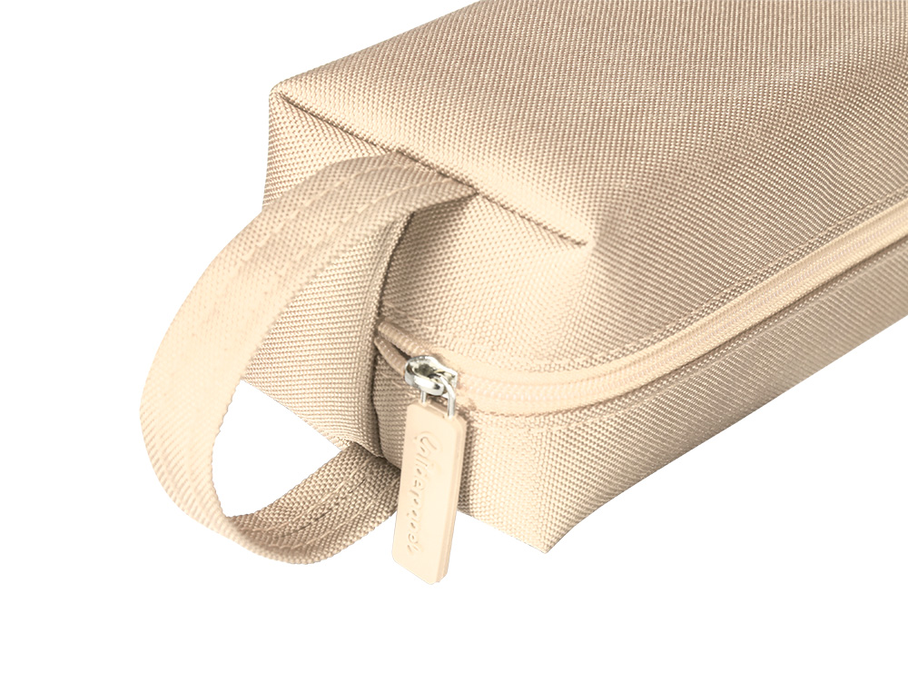 ESTOJO ESCOLAR LIDERPAPEL CLASSIC RETANGULAR COM ASA 210X70 MM CREME