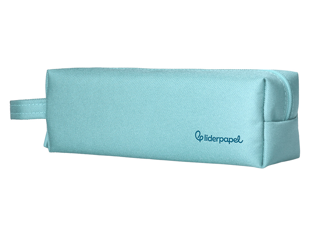 ESTOJO ESCOLAR LIDERPAPEL CLASSIC RETANGULAR COM ASA 210X70 MM AZUL CELESTE