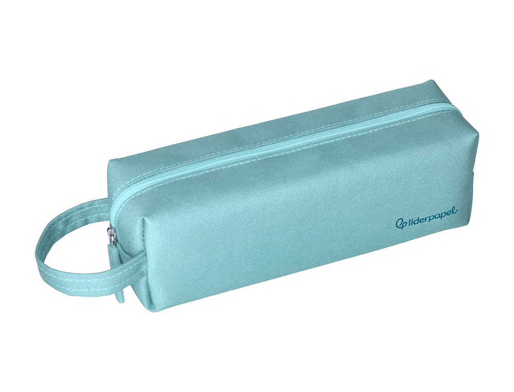 ESTOJO ESCOLAR LIDERPAPEL CLASSIC RETANGULAR COM ASA 210X70 MM AZUL CELESTE