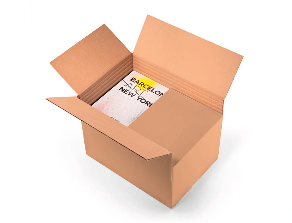 CAIXA PARA EMBALAR Q-CONNECT ULTRA RESISTENTE REGULAVEL EM ALTURA CARTAO CANAL DUPLO 7 MM COR KRAFT 350X325X280 MM